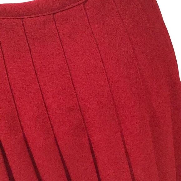 Skirt, Michelle Womens Pleated Skirt, 4P, Red - Picture 2 of 5